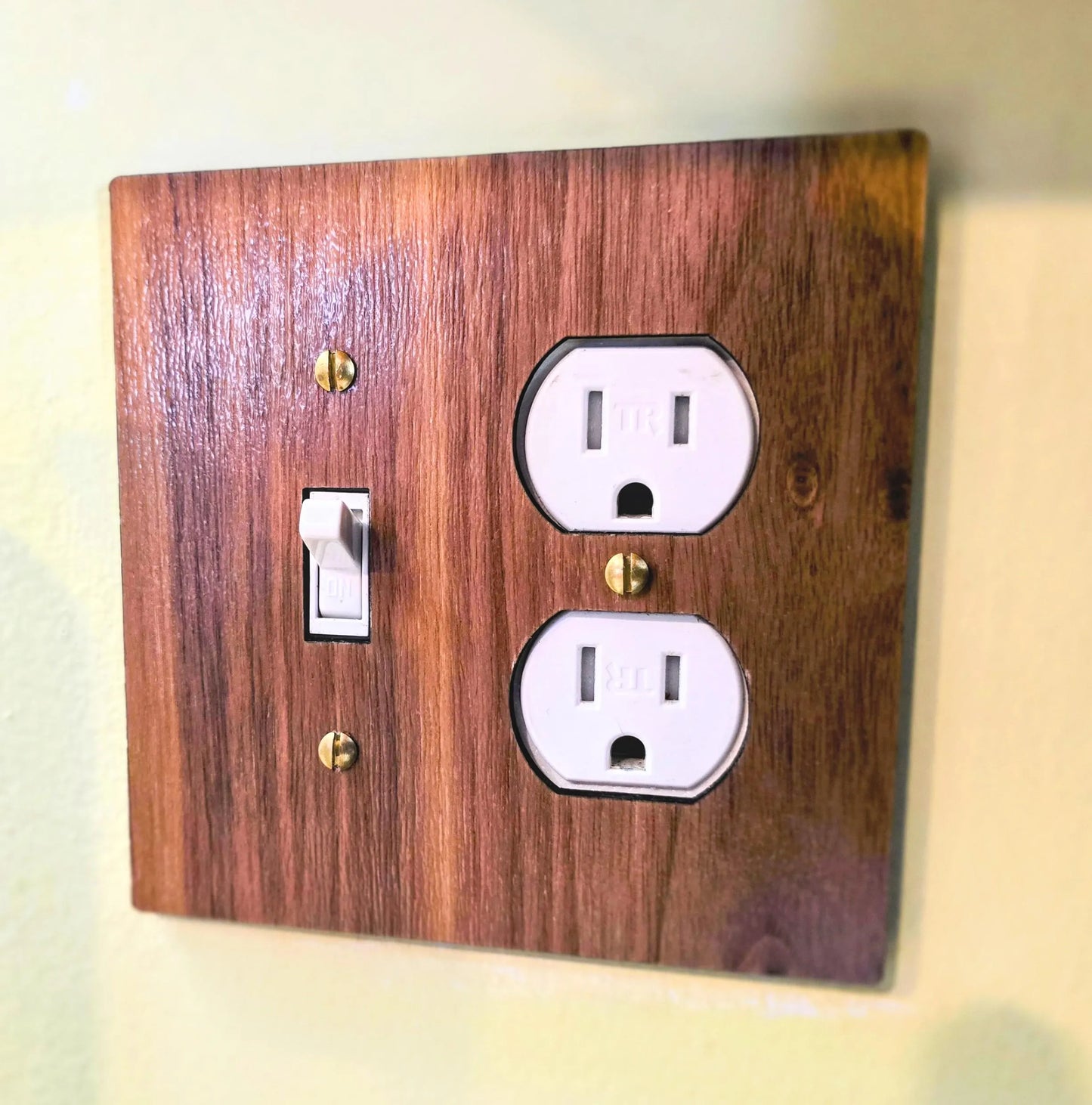 Laser Cut Wood Toggle Light Switch and Outlet Covers