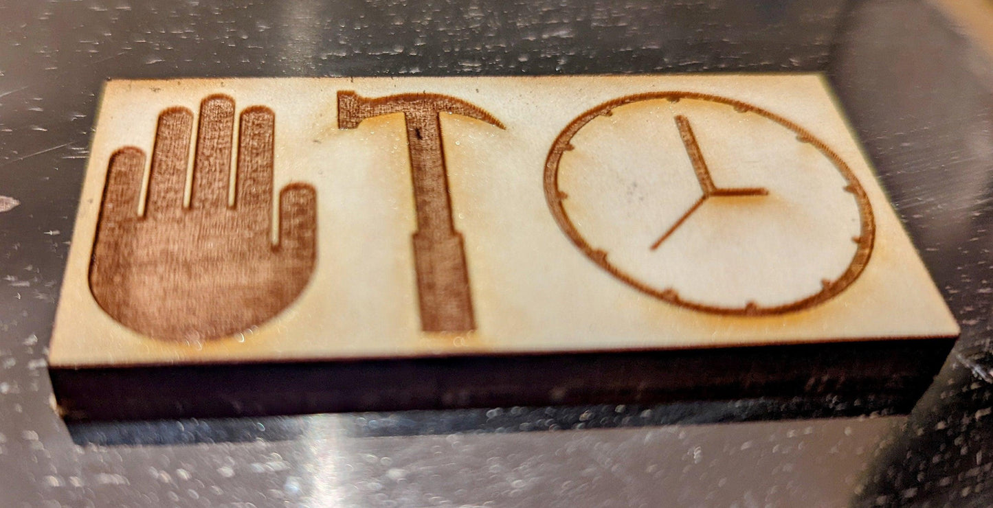 Stop Hammer Time! Wood Magnet or Pin