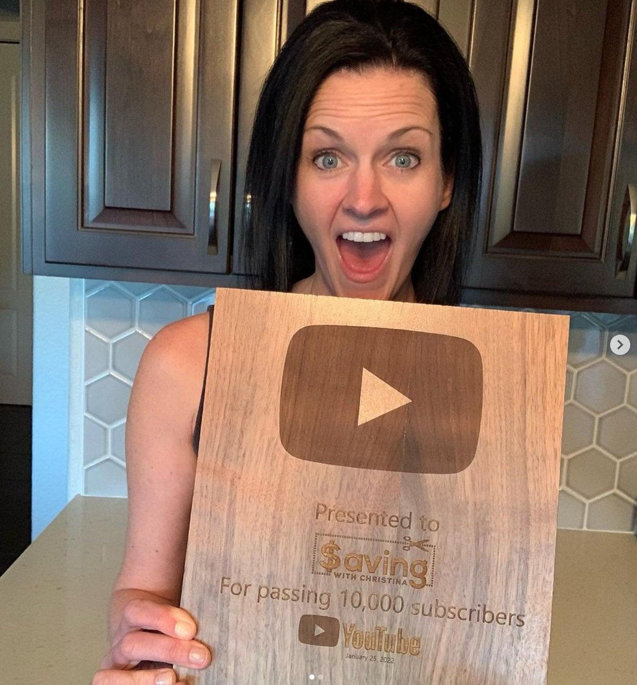 Custom YouTube Subscribers Walnut Wood Plaque / 10k Subscribers / 10k Subs / 1k Subs / 1k Subscribers