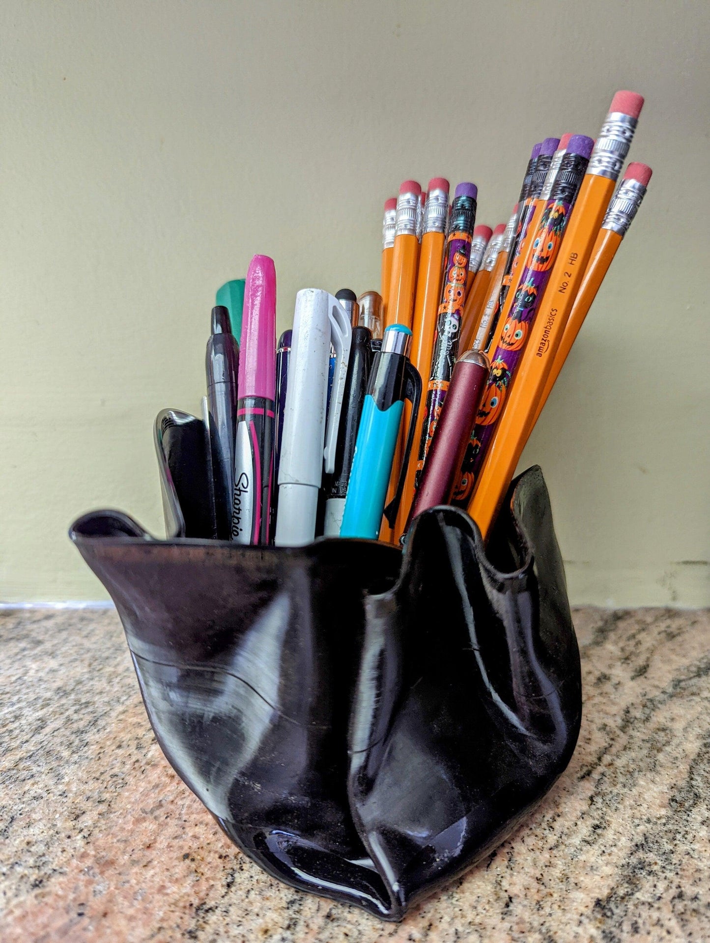 Unique Vinyl Record Pen & Pencil Holder