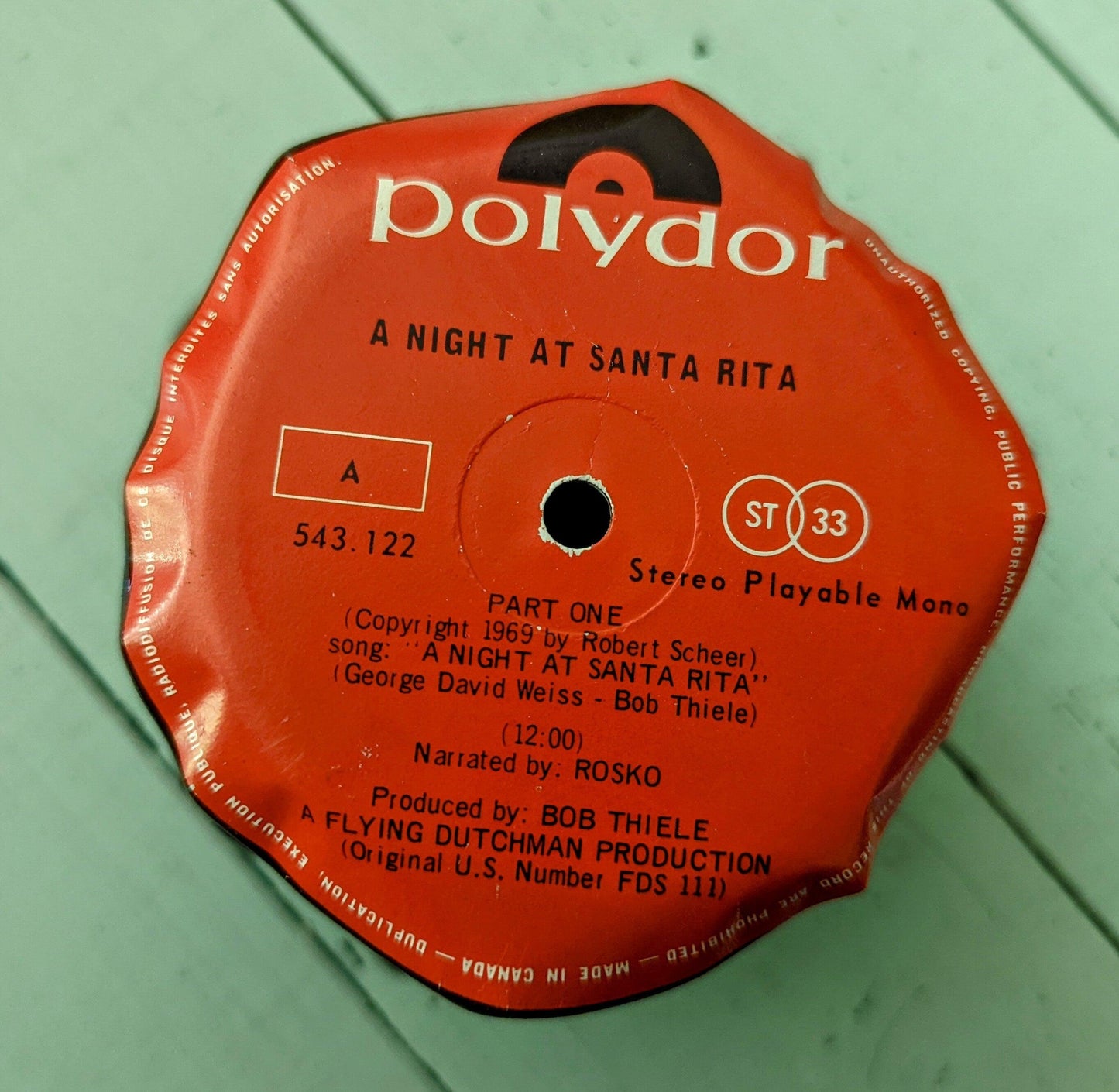 Unique Vinyl Record Pen & Pencil Holder
