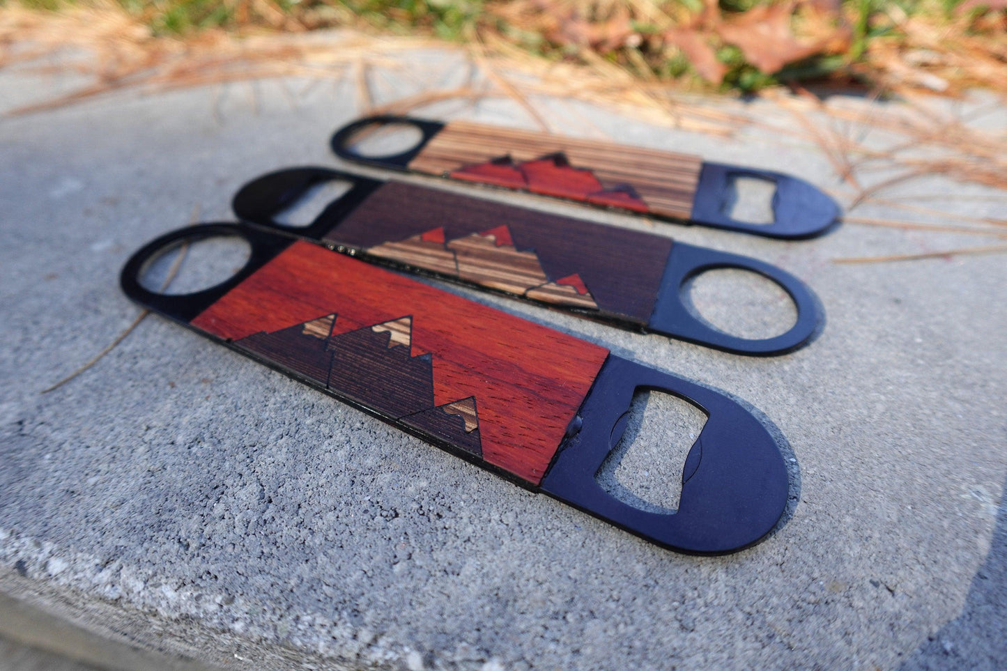 Inlaid Exotic Hardwood Wood Bottle Openers / Wood Inlay