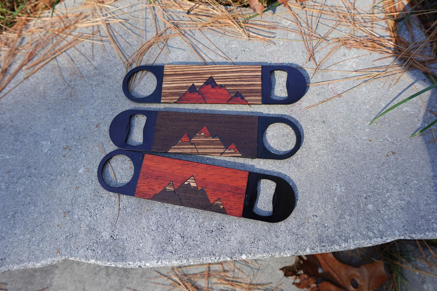 Inlaid Exotic Hardwood Wood Bottle Openers / Wood Inlay