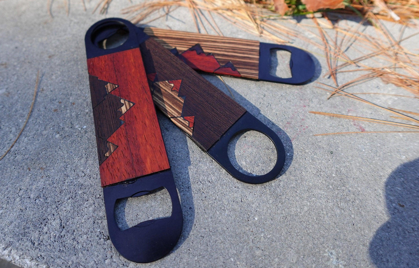 Inlaid Exotic Hardwood Wood Bottle Openers / Wood Inlay