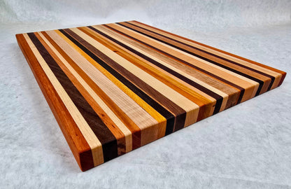 Extra Large Hand Made Artisan Cutting Board - In No Particular Order! (Mahogany, Cherry, Walnut, Canarywood, Yellowheart and Wenge)
