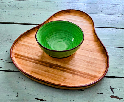Avocado Shaped Chips & Dip Serving Tray