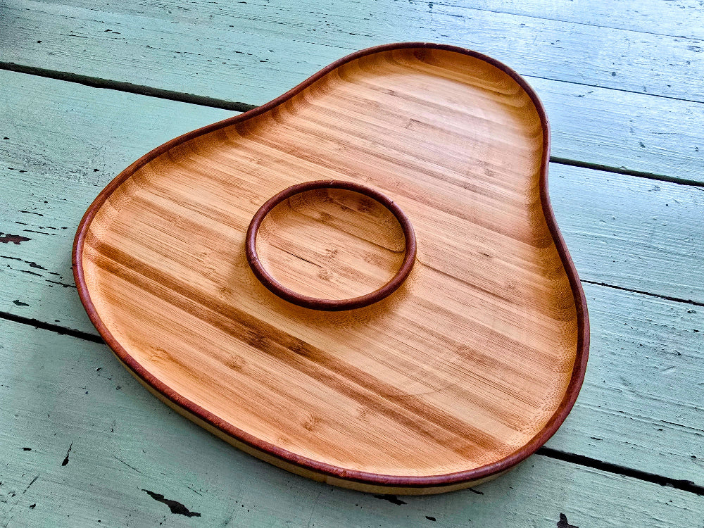 Avocado Shaped Chips & Dip Serving Tray