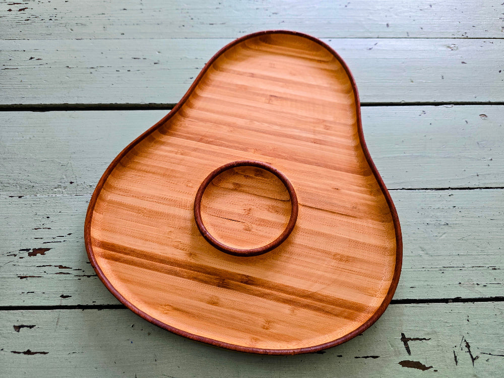Avocado Shaped Chips & Dip Serving Tray