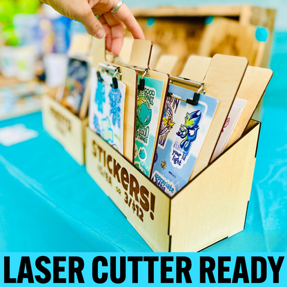 5x7 Display Clip Boards and Box for Prints, Stickers, Postcards and more! (Digital Download)