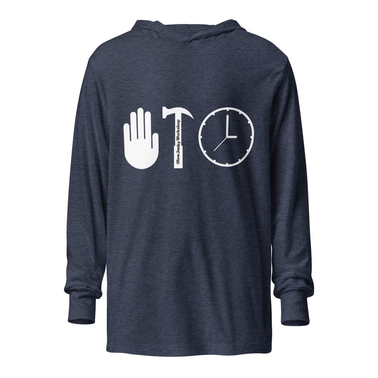 STOP + HAMMER + TIME Hooded Long-Sleeve T-Shirt